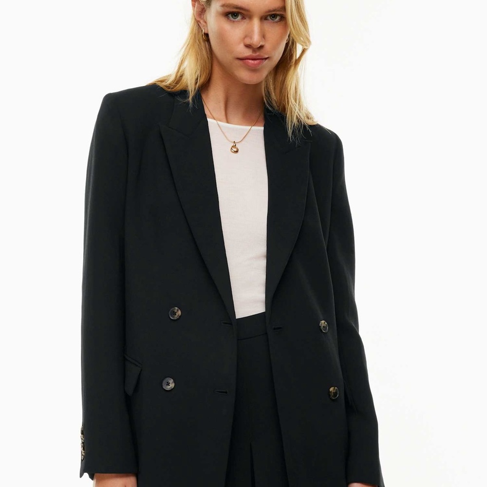 Women's Black Double-Breasted Blazer